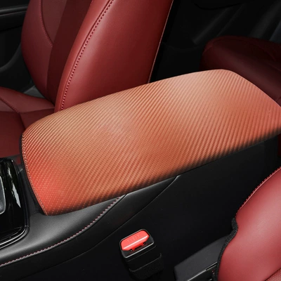 protective leather cover armrest — Armrest box - carbon-fiber-pattern-cayenne-color-with-black