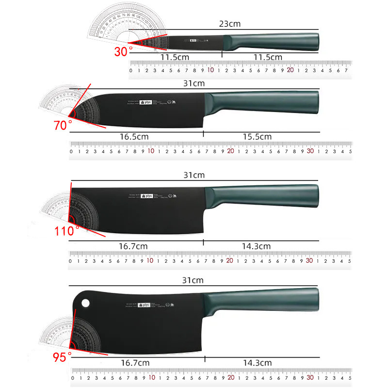 Cuchillo de cocina de acero inoxidable cuchillo de corte afilado cuchillo de cocina cuchillo de cocina conjunto de alimentos para bebés