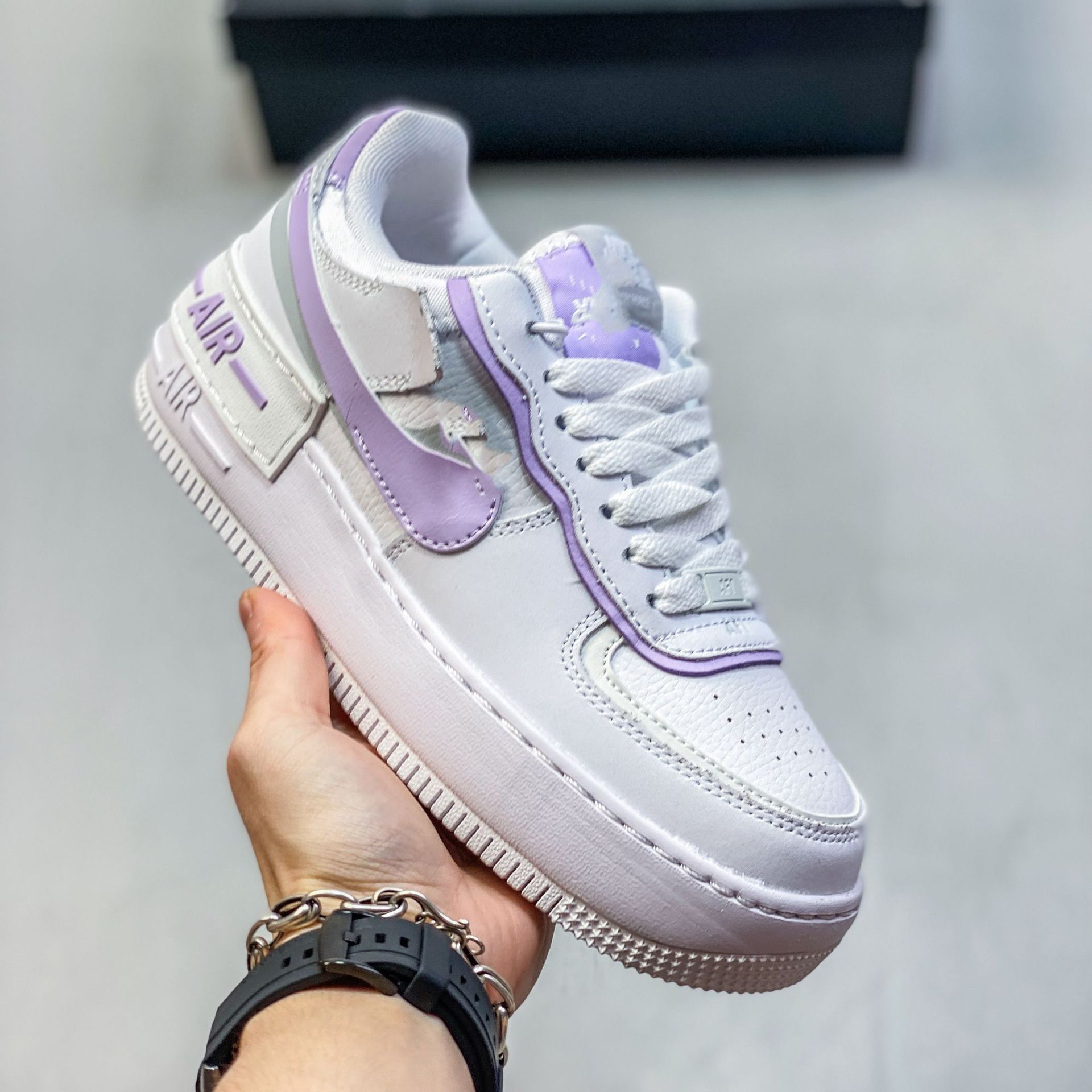 Pure original AF1 Sombra Fuerza Aérea No. 1 macarón deconstruir zapatos de suela gruesa para mujeres zapatos deportivos casuales para estudiantes