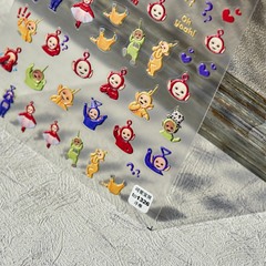 Tomoni Embossed 1326 Hot-Selling Adhesive Cute Nail Art Stickers, Japanese-Style 5D Nail Decals—Adorable Designs for Little Ones