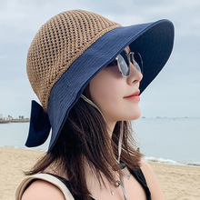 防晒帽子女2025新款遮阳帽百搭休闲大沿遮脸遮阳百搭太阳渔夫帽