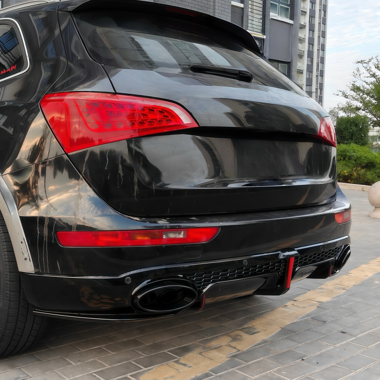 13-17 models, suitable for Audi Q5 front bumper modification, RSQ5 front bumper, front face, and large front grille