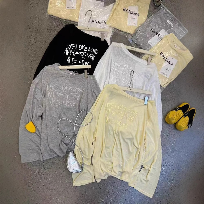 In-Stock Korean-Style Foam Letter Dopamine Color Thin Sunscreen Cover-Up Women's Summer Off-Shoulder Top from Our Own Factory In-Stock Korean-Style Foam Letter Dopamine Color Thin Sunscreen Cover-Up Women's Summer Off-Shoulder Top from Our Own Factory
