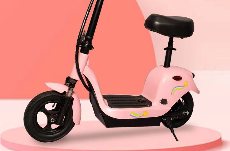 Suitable for Little Dolphin electric vehicle, mini foldable unisex scooter, small two-wheeled electric bike with lightweight lithium battery