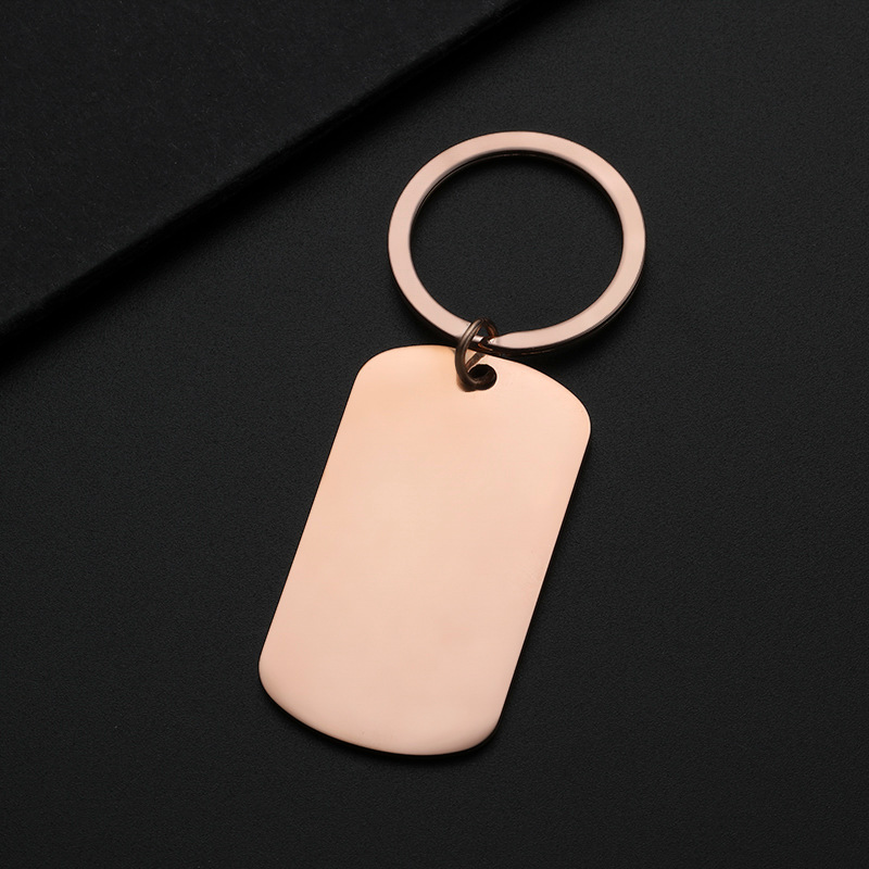 Basic, Simple Style Style Basic Simple Style Geometric Customization Laser Engraving 201 Stainless Steel Plating Unisex Bag Pendant Keychain