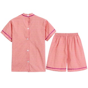 Jinbukang Beauty Salon Moxibustion Clothing Cotton Front and Rear Cardigan Open Back Sweat Steaming Clothing Massage Open Button Clothing Traditional Chinese Medicine Head Physiotherapy Clothing