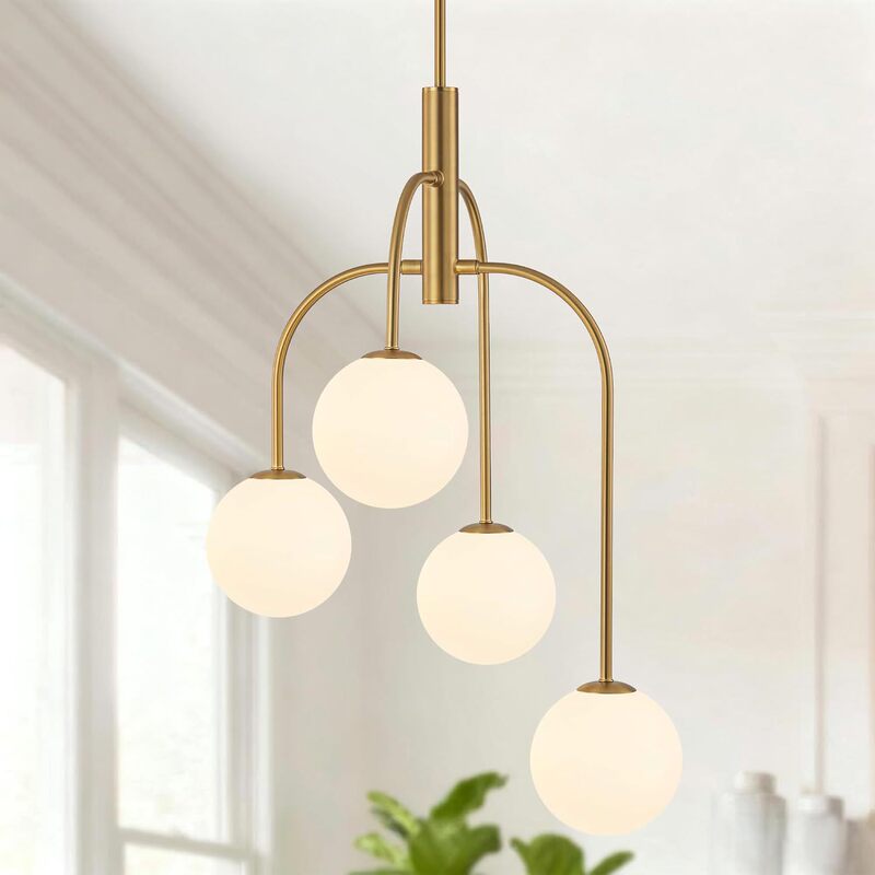 Cross-Border Supply of Modern Simple Chandelier Glass Spherical Chandelier Restaurant Ceiling Hanging Kitchen Island Entrance Light
