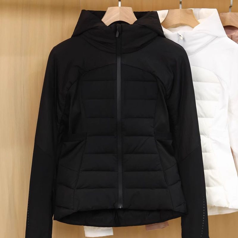 设计感拼接修身二棉瑜伽服女春秋连帽冲锋衣外套YL轻奢|undefined