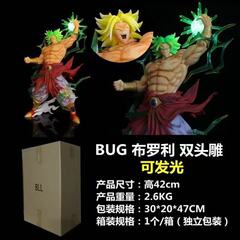 超サイヤ人 BUG ブロリー 双頭彫刻 発光像モデル オーナメント 箱入りフィギュア