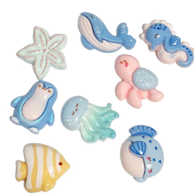 新しい漫画海の魚シリーズ diy ジュエリーアクセサリークリーム接着剤樹脂小物アクセサリー手作り材料卸売|undefined