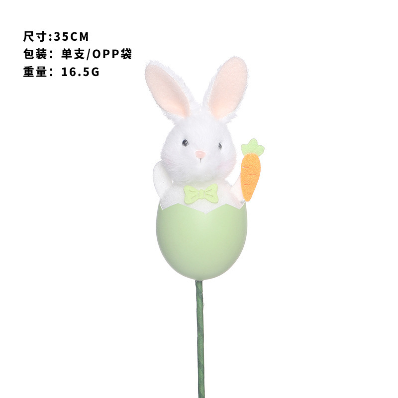 Conejito de Pascua cáscara de huevo hecha a mano decoración doméstica primavera de Pascua decoración de fiestas de Pascua suministros de Pascua