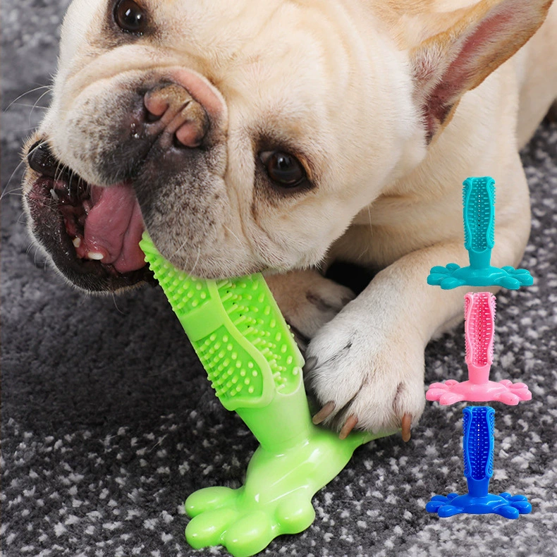 Резиновая игрушка-зубная щетка для собак, прочная и устойчивая к жеванию, подарок на праздник для собак
