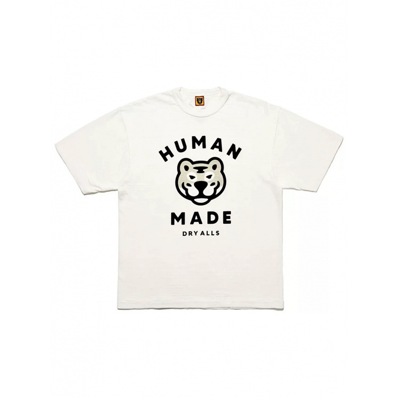 スポット韓国HUMAN日本製竹綿半袖TシャツルーズラウンドネックかわいいプリントアニマルショートTシャツ女性用|undefined