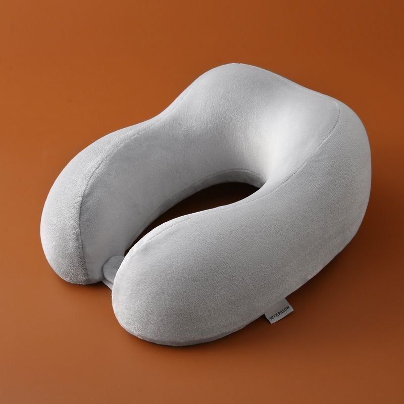 Cuscino in memory foam rimovibile e lavabile, supporto per la colonna cervicale durante il riposo, cuscino da viaggio per dormire in aereo._voghion.com