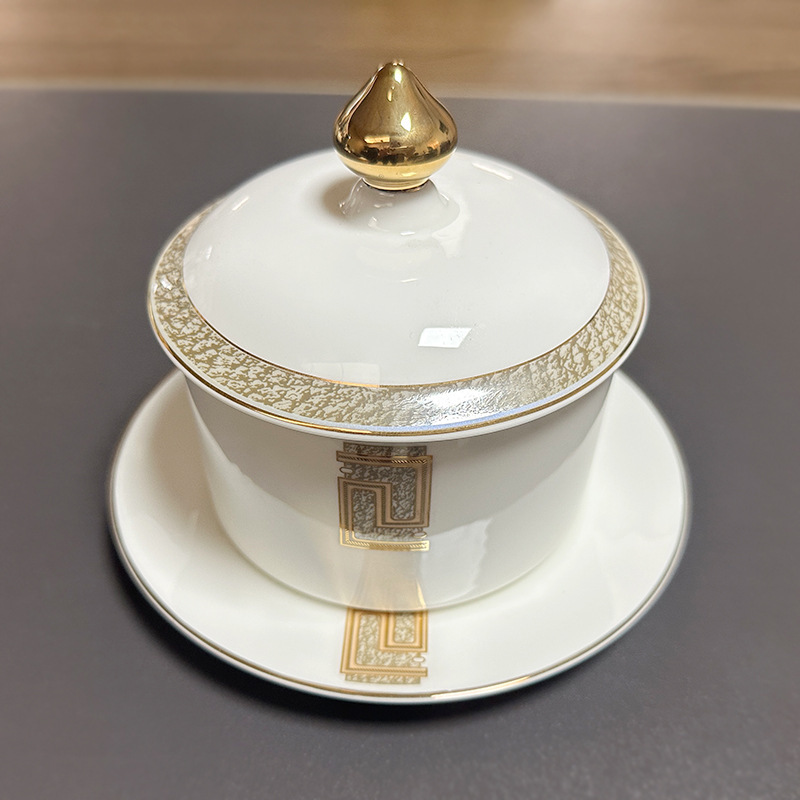 金典皮纹骨瓷酒店台面餐具摆台日用瓷5头10头11头碗碟勺餐厅会所|undefined