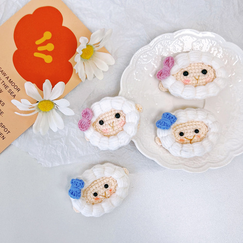 Purely handmade wool braided hairpins, cute lamb children's hairpins, BB clips, cute little animals, girls' hair accessories wholesale