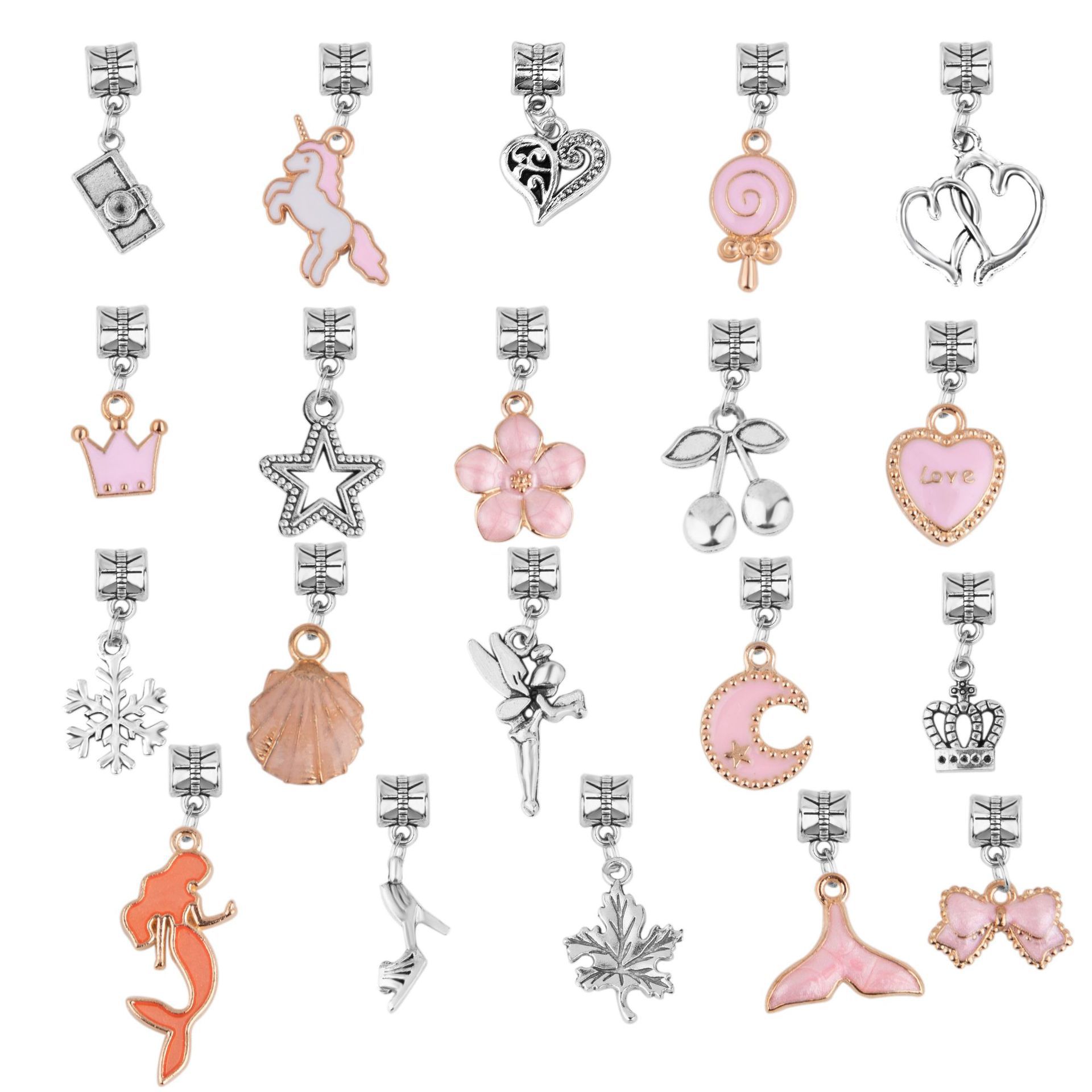 310g Weight Pendant, Beads, Chain Jewelry Making Type 16cm Jewelry Making Size Bracelets, Jewelry Accessories Classification 1 Set Quantity Alloy Material Letter, Star, Heart Shape Pattern Cute, Sweet Style 1 Set 16cm Alloy Letter Star Heart Shape Pendant Beads Chain 6