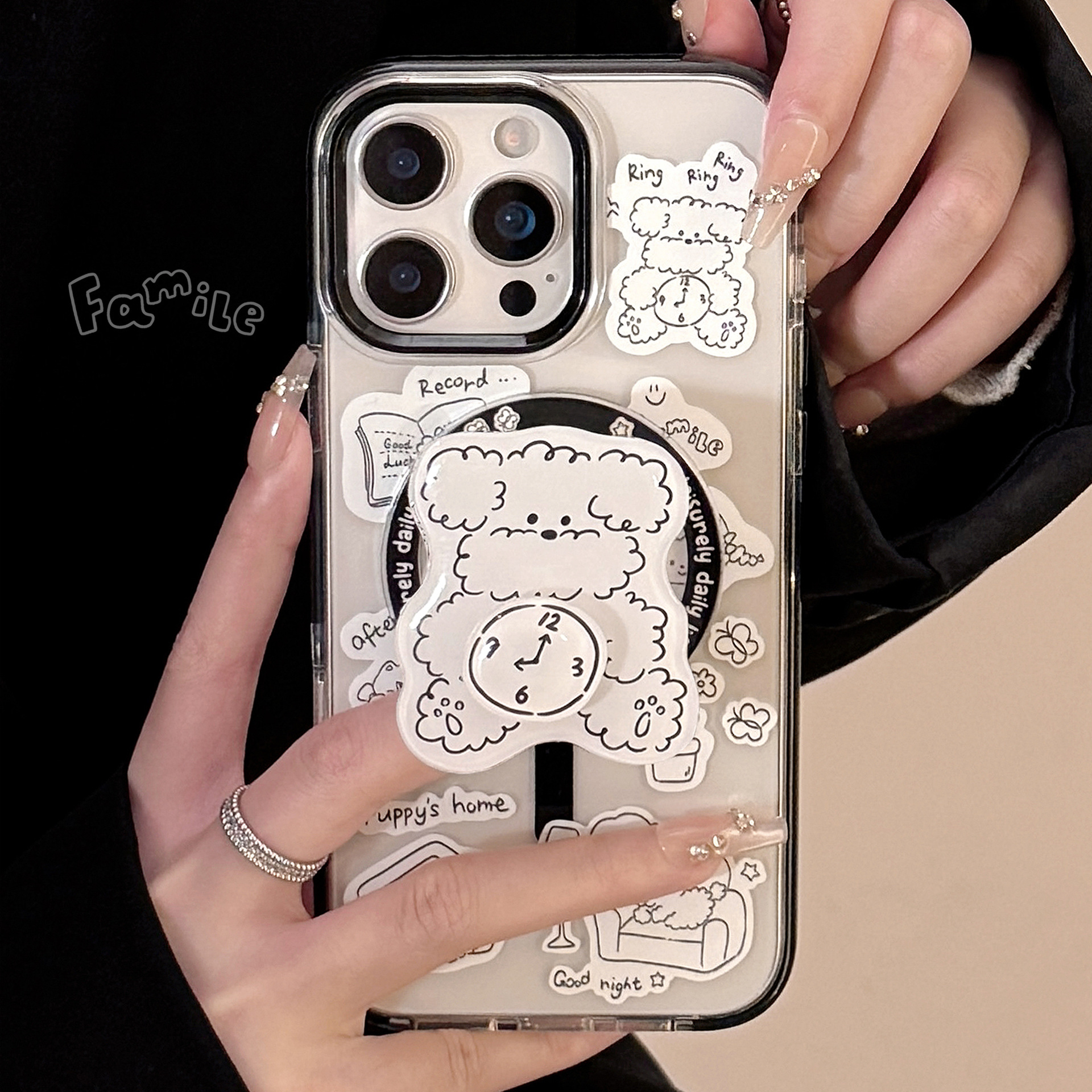 Magnetic Protective Phone Case With Rotating Stand For Iphone_voghion.com