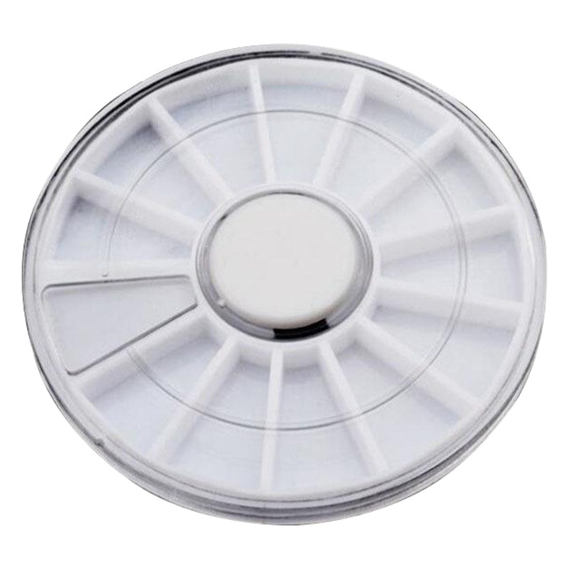 12-grid caja rotativa taladro de uñas caja de uñas disco vacío 12-grid nail turntable Box 12-grid caja de diamantes fábrica al por mayor