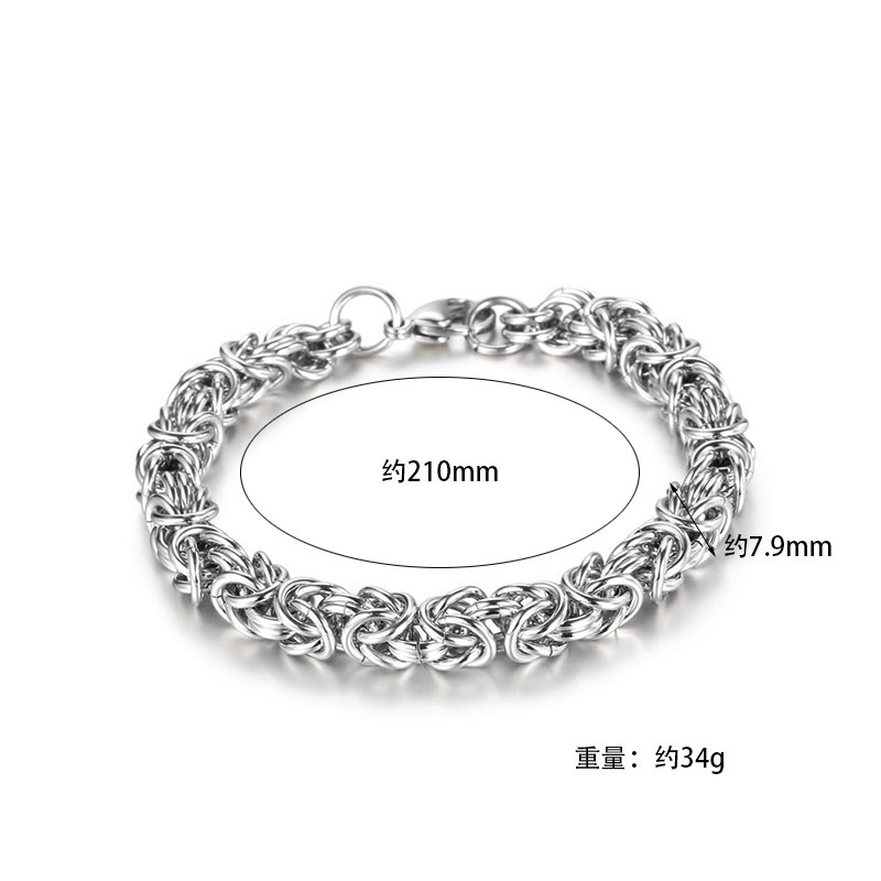 Fashion Retro Woven Titanium Steel Bracelet display picture 1