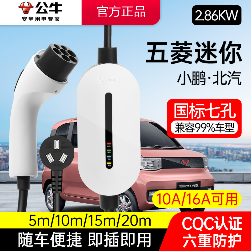 【适用五菱MINI EV/欧拉好猫/奇瑞宝骏】公牛免接地充电枪充电桩