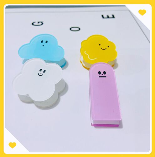 Xiaohongshu Cloud Emoji Ins Book Clip Simple Fixed Material Exam Paper Organization Holder Snack Seal Clip