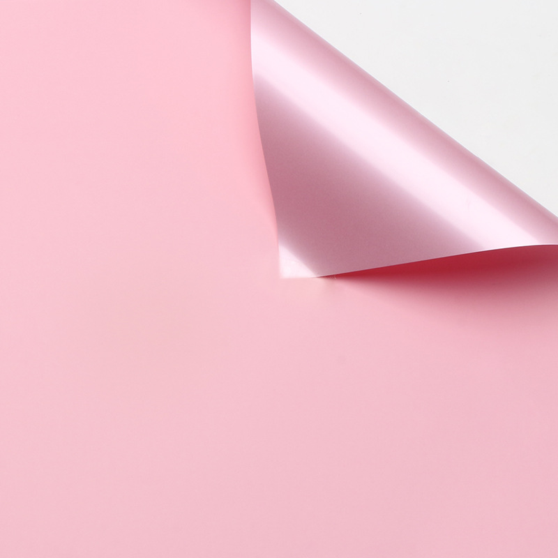 Rosa brillante señora flor embalaje de papel de película plástica impermeable perlada hecha a mano DIY florista materiales de flor al por mayor