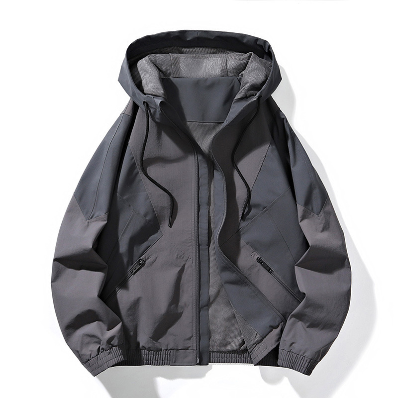 Chaqueta con capuz para hombres primavera y otoño 2024 nuevo estilo de herramientas marca de moda casual abrigo de vestir de asalto
