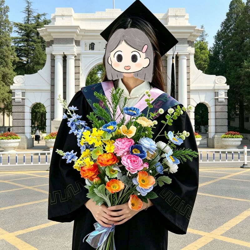 2026 Florist-Curated Graduation Bouquet, Artificial Flowers with a High-End Feel, Graduation Hand-Held Flowers, Photography Props, Fake Flowers