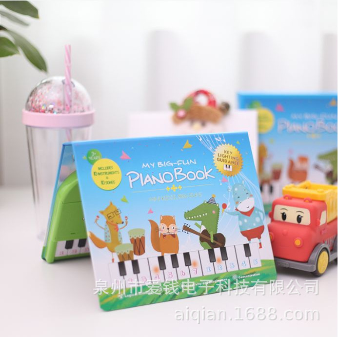 Teclado de juguete iluminación y reproducción de Piano Electrónico libro transfronterizo popular educación temprana Piano Electrónico enseñanza entretenimiento Amazon TikTok