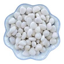 人工特级甄选白色精抛光鹅卵石庭院铺面景观设计路径鱼缸造景