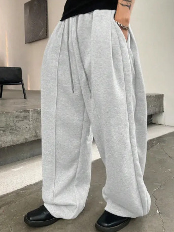 Transfronterizos pantalones de seguridad de hombre Amazon cintura cuerda suelta recta simple europea y americana pantalones deportivos de piernas casuales