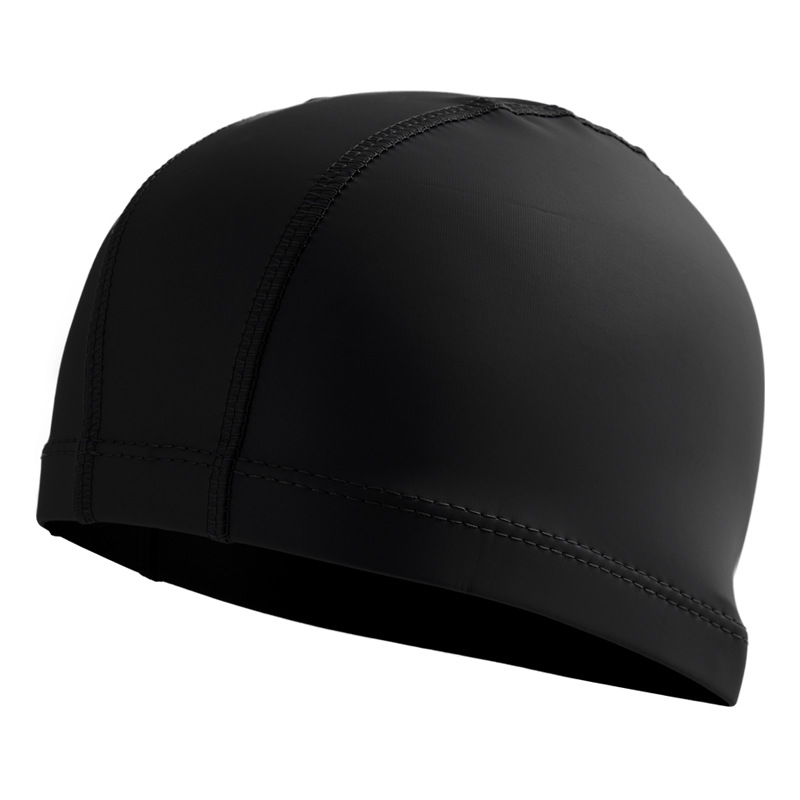 Pu gorra de natación para hombres adultos y mujeres cómodos no apretando alto elástico gorra de natación impermeable Pelo Largo gorra de natación transpirable