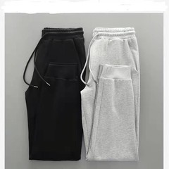 卸売ピュアコットンテリースウェットパンツ春と秋の薄いパンツメンズストレートレッグスポーツルーズカジュアルパンツトレンド