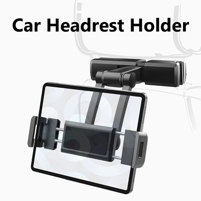 Cross-Border Car Phone Holder for Rear Seat, Retractable Tablet Support for Watching Shows, Rear Seat Headrest (Car phone holder) - black