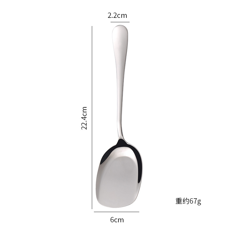 304 de acero inoxidable vajilla pública cuchara hogar cuchara Hotel buffet mango largo cuchara al por mayor