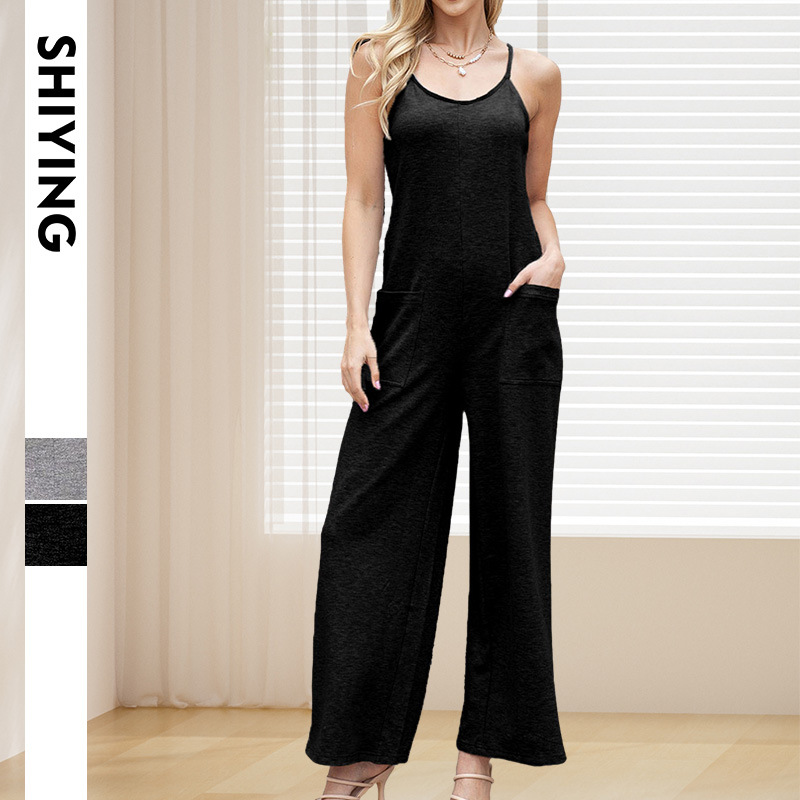 Shiying mono casual de las mujeres europeas y americanas verano nuevo estilo pantalones estilo simple correa suelta mono de las mujeres