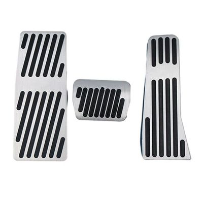 Suitable for Mazda CX60/CX30/MX30 accelerator and brake aluminum alloy pedal cover foot pedal pad (Dekorativ pedal başlıqları) - silver-throttle-and-brake-two-piece-set