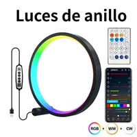 Настольная лампа RGB красочное кольцо света круг современный простой светодиодный светильник кольцо атмосфера света в помещении креативная прикроватная тумбочка для спальни