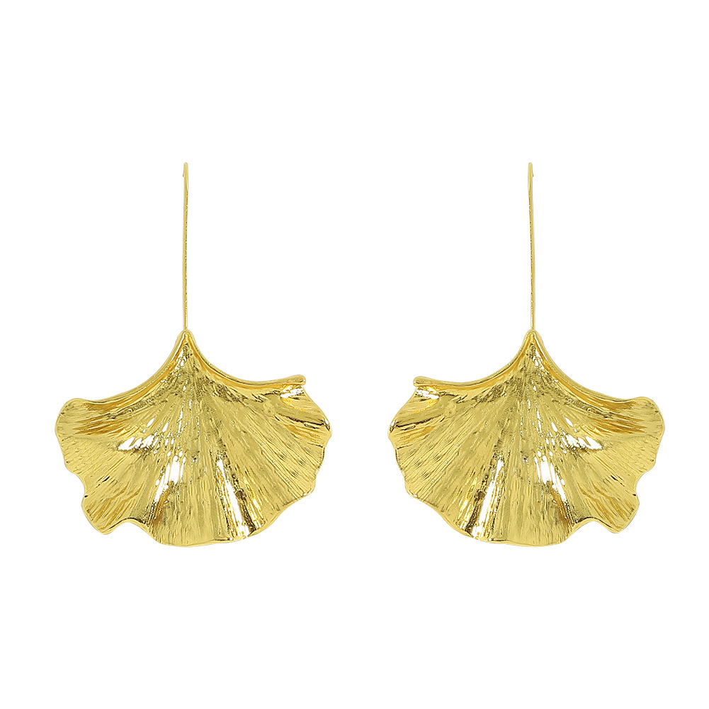 Wholesale Jewelry Ginkgo Leaf Drop Earrings Nihaojewelry display picture 2