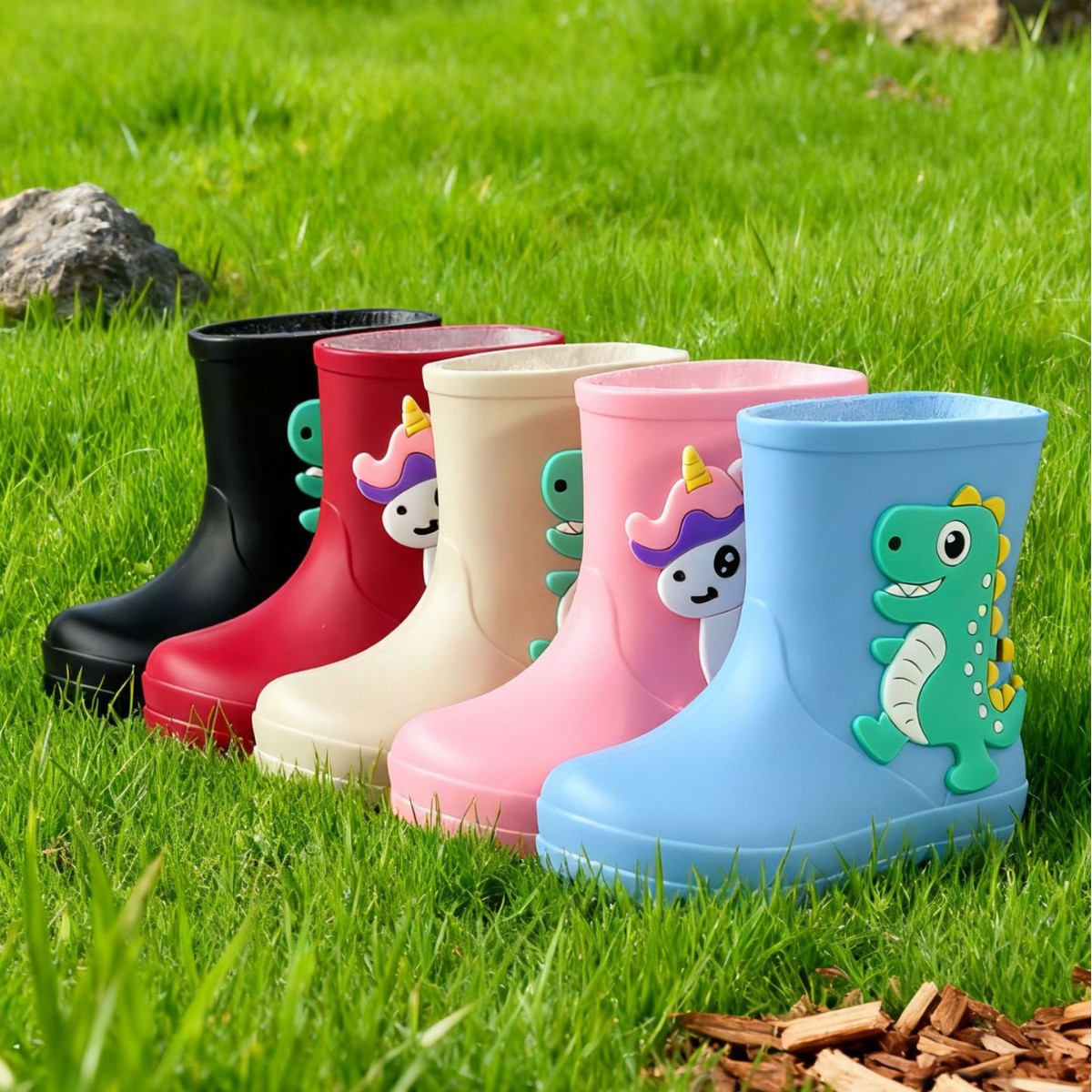 2025 New Kidsren's Rain Boots for Boys and Girls, Non-Slip Boys' Baby Rain Boots, Medium and Large Kidsren's Special Women's Water Shoes