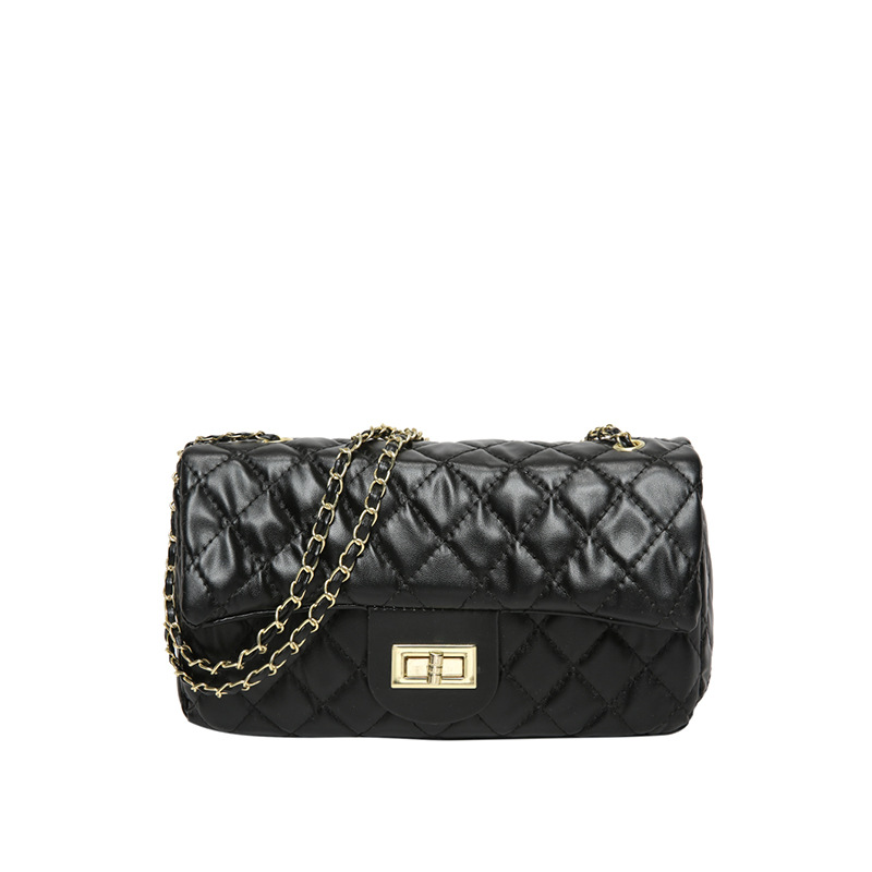 Bolso de cadena de diamantes Bolso femenino de primavera 2024 Bolso de nuevo estilo Bolso cuadrado pequeño de hombro bordado Bolso bandolera de textura de moda