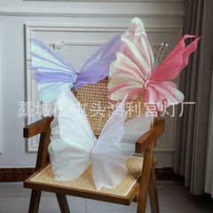 批发跨境户外仿真手工网纱花蝴蝶婚房礼品场景装饰
