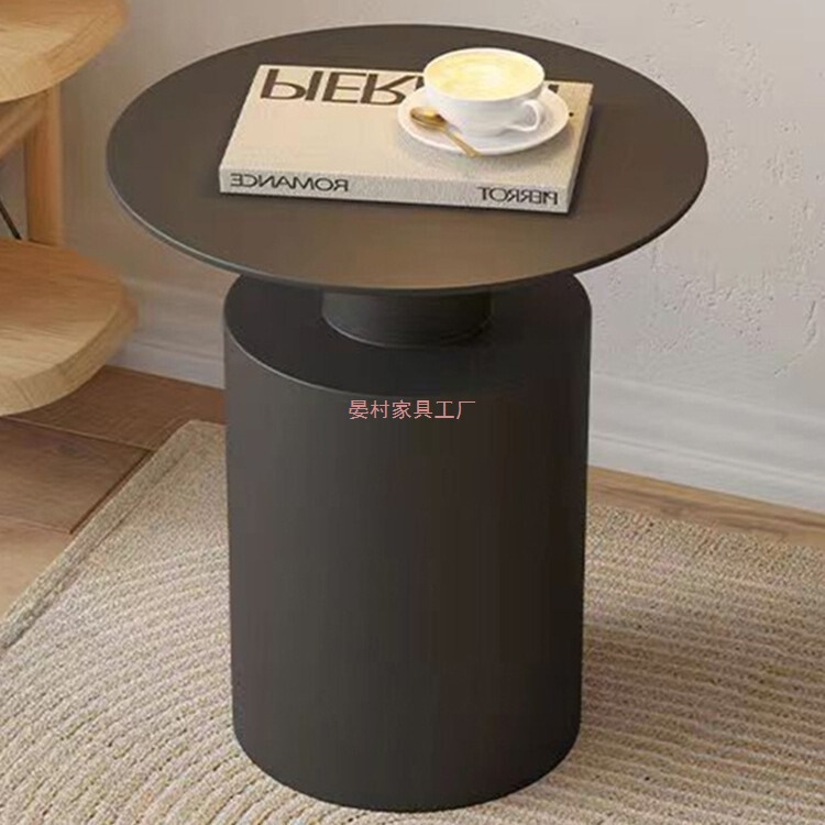 北欧风沙发边几轻奢高级感客厅角几床头置物架铁艺极简圆桌小茶几|undefined
