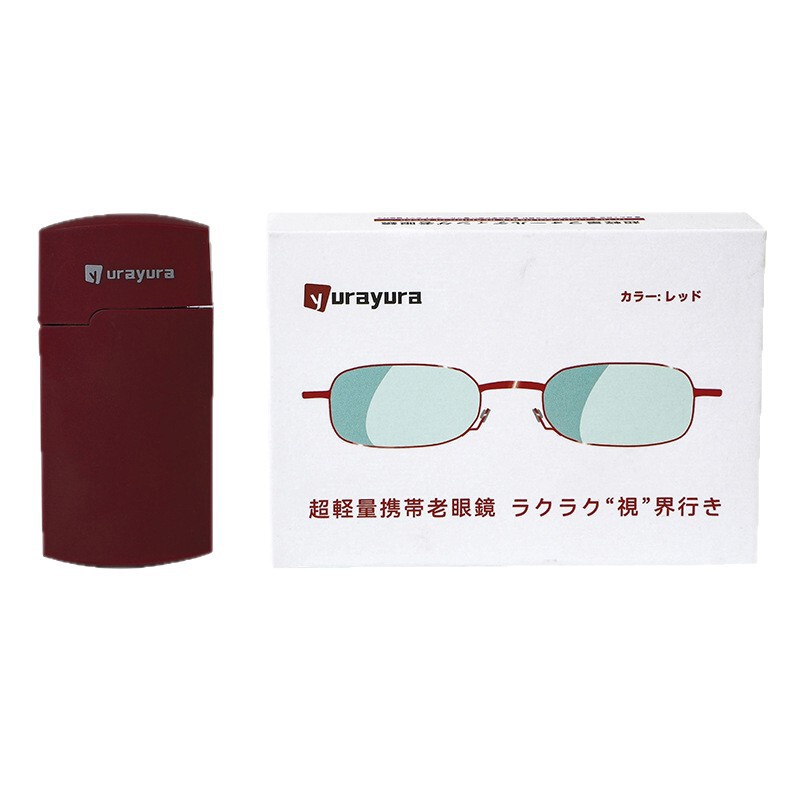 日本yurayura超轻老花镜便携折叠高清远近两用防蓝光老花眼镜|undefined
