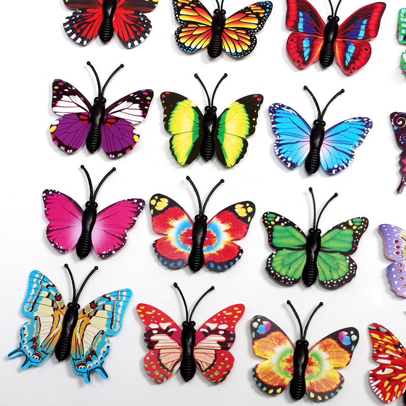 4cm color mezclado 30 unids embolsado simulación mariposa chincheta corcho foto pared decoración Push Pin color decorativo chincheta