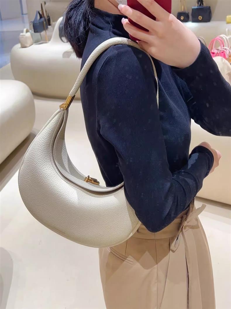 Bolsa de ombro de luxo meia lua para mulheres diário_voghion.com