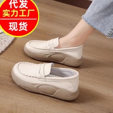 舒适单鞋女2025春秋新款运动休闲厚底护士鞋久站不累脚软底工作鞋