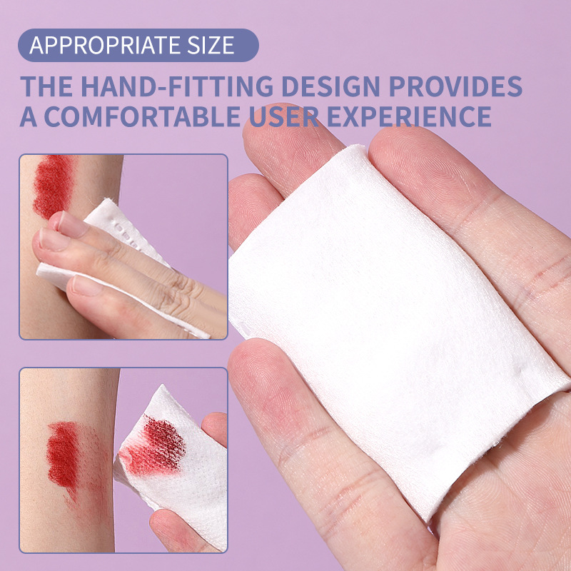 LMLTOP algodón sándwich 160 piezas de algodón de maquillaje de doble cara grueso borde de prensa de la cara húmedo algodón de limpieza de maquillaje exclusivo a través de la frontera