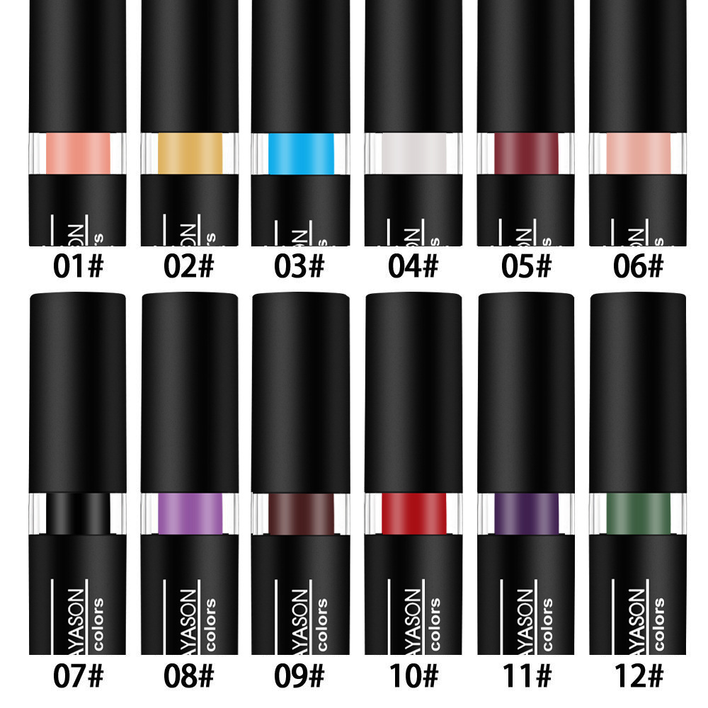 Cross-Border Dark White Nude Vampire Olive Green Black Purple Halloween Creative Makeup Retro Lipstick_voghion.com